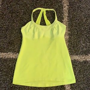 Lululemon Halter Tank, Size 10. Electric yellow!